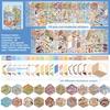 29 Stickers + 20 Scene Images/pack Miniature Sticker Book Sunshine Town 3D Cartoon  Diy Landscape Decoration Sticker Book