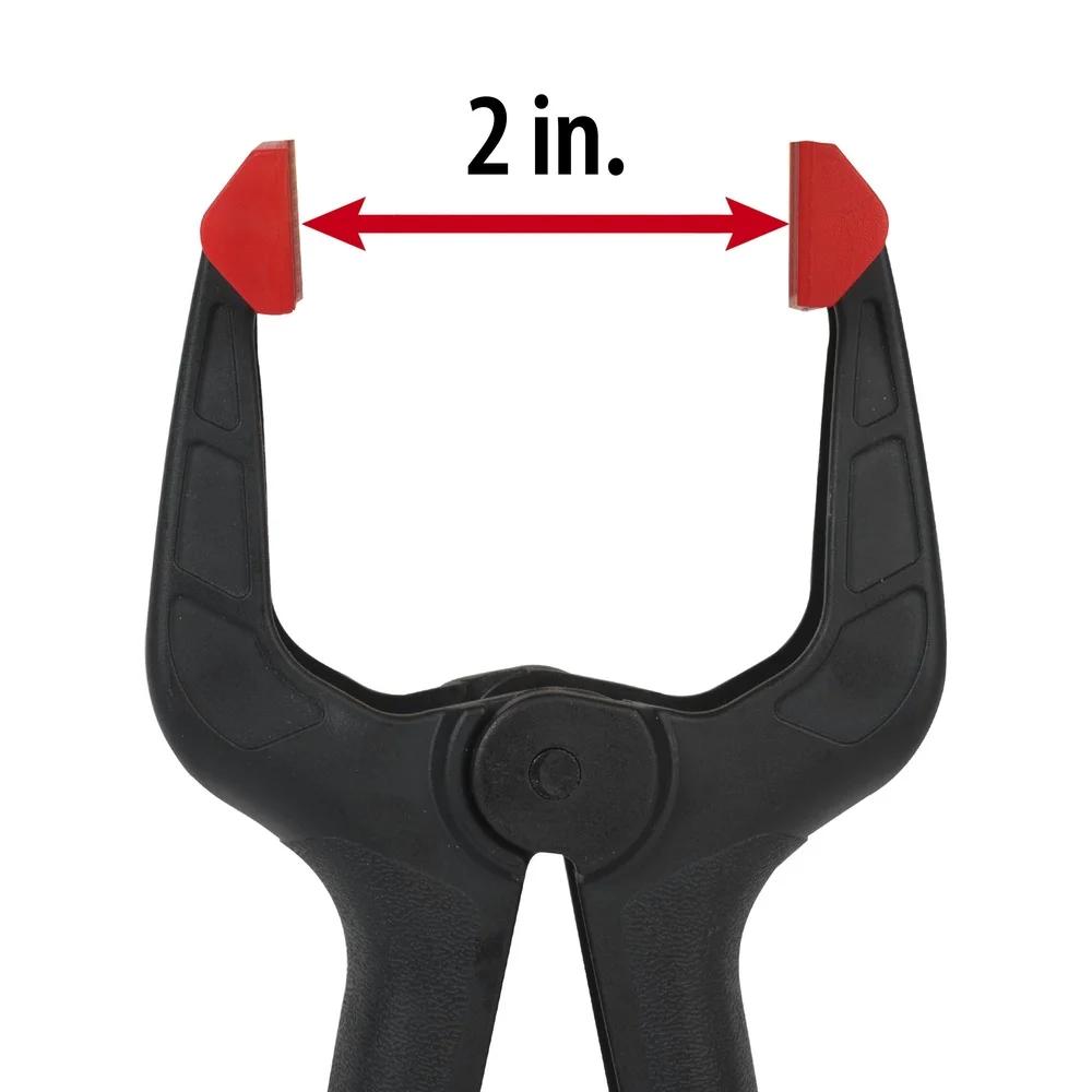 2 Inch Light Duty Spring Clamp 8 Pack Ergonomic Handles Heavy Duty Resin Single Hand Operation Swivel Grip Ideal DIY Arts Crafts