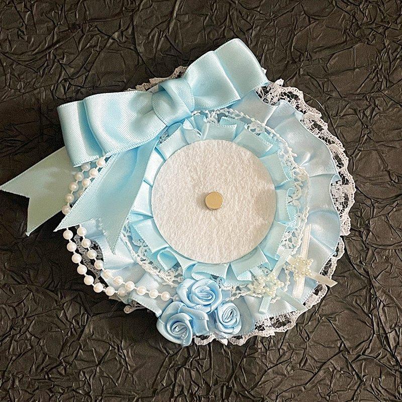 Handmade Lolita Rosette Badge Display Holder Water Resistant Cute Anime Ita Bag Pin Storage for Outdoor