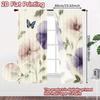 2D FLAT PRINTING 2pcs Curtains (Without Rod) Floral Spring Arrangement April Fools is Day holiday curtains with digital printing