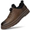 Fashion Men's Leather Shoes Rotating Button Casual Shoes Dress Shoes