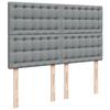 Vidaxl Letto Continentale Con Materasso, Grigio Chiaro, Tessuto 160X200 Cm