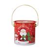 KX4B 2 st Juldekoration Godisaskar med Bekvämt Bärhandtag Godisförvaringslösning Handhållen Rund Hink