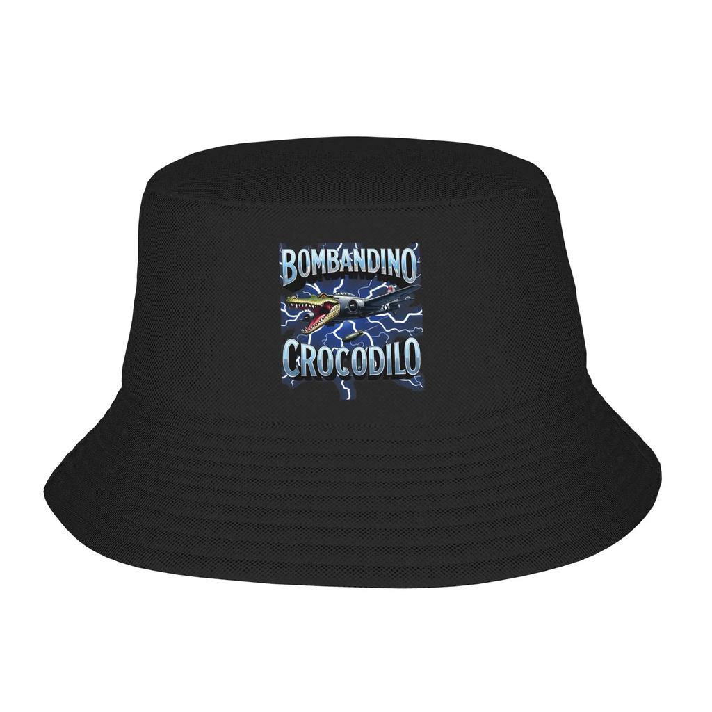 Chapeau seau requin Tralala Tralala Hommes Été Italien Brainrot Soleil Streetwear Pliable Sport de plein air Pêche Chapeaux de pêcheur