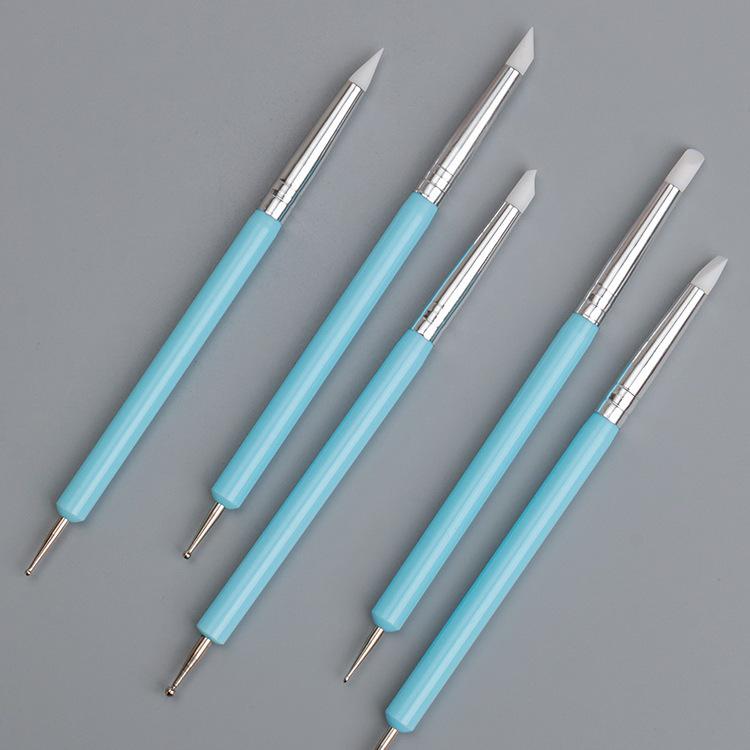 Silicone Soft Tip Double-Ended Dotting & Pressing Pen for Clay Sculpture