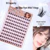 Self-Adhesive Natural Fishtail False Eyelashes - Beginner-Friendly, No Glue Needed, Wide Band