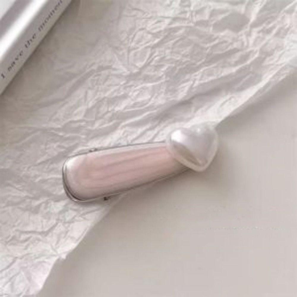 5Pcs/Set Heart Shape Hairpins Sweet Galaxy Pink Barrettes Trendy Hair Clips  Women Girls
