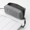 MUJI Polyester Gadget Approximately 20cm Wide x 9cm High x 6cm 44303795 Pouch, Deep, Gray,
