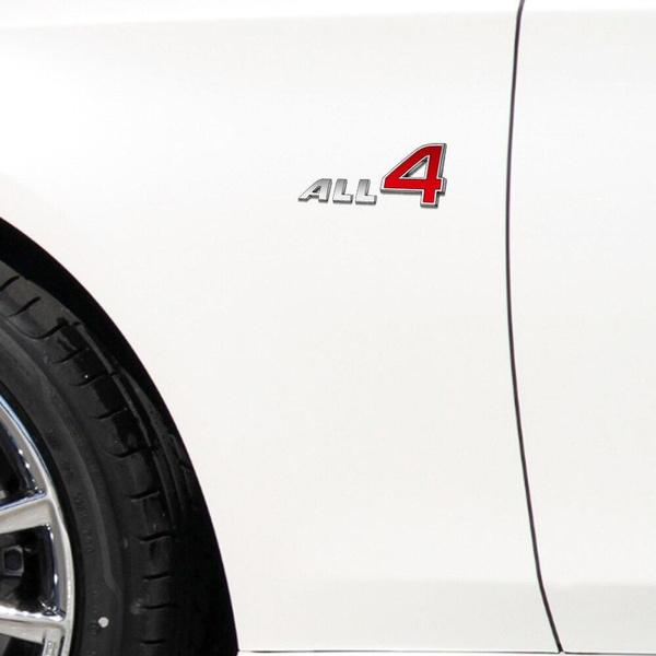 Auto-Emblem all4 Aufkleber Kotflügel-Emblem-Aufkleber für R60 R61 F60 Cooper's Countryman Paceman all4 Kofferraum Karosserie Metallaufkleber