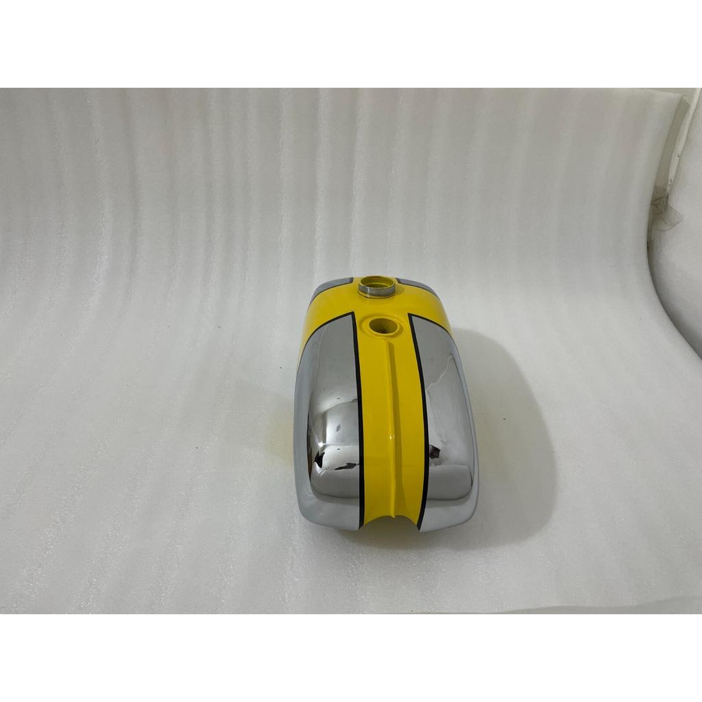 BSA B25 B50 TR25 1971-73 D355 Chrome & Yellow Painted Petrol Fuel Tank |Fit For