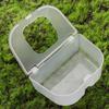 Transparent Pigeon Anti Scattering Food Box Anti-splash with lid Carrier Pigeon Food Box Two Hole Plastic Parrot Food Trough