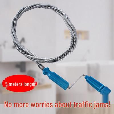 Multifunctional Hand-Crank Drain Cleaner Tool for Pipes, Toilets, and Kitchen Floors