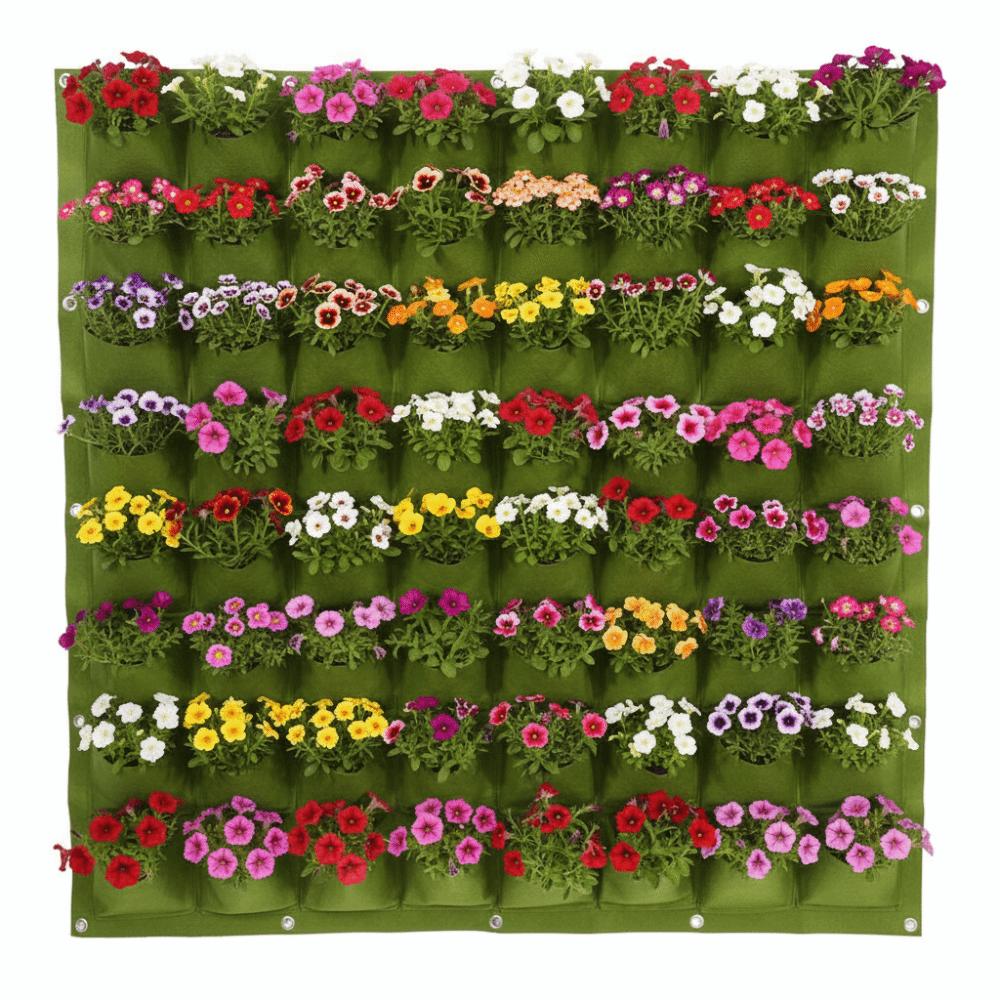 64 Pockets Plant Bag 100*100cm Grow Bag Durable Wall Plant Bags  Flower and Vegetable Planting