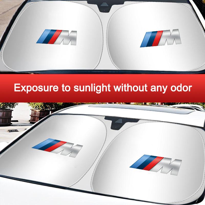 Zshqj9 Thicken Car Sun Visor Sunshade Strong UV Resistance Front Glass Sunscreen For BMW M M3 M5 X1 X3 X5 X6 E46 E39 E36 E60 Accessory
