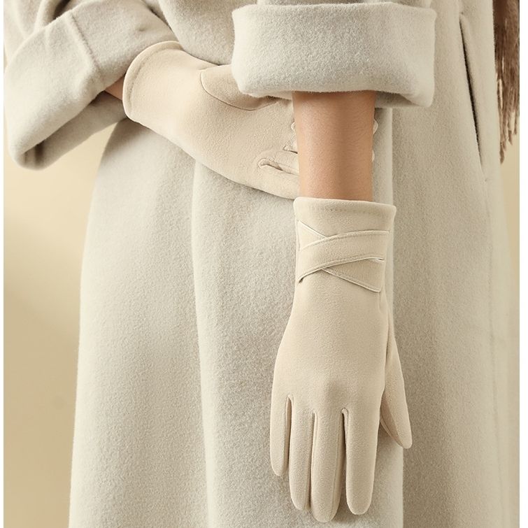 Gloves Women's Winter Warm Windproof Cold Riding Can Touch Screen Cute Women's Gloves
