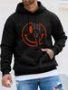 Broken Smile Print Unisex American Fitness Style Autumn Winter Long Sleeve Hooded Sweatshirt, BROKEN SMILE THEME Unisex Sweatshirt, Dark Individual St
