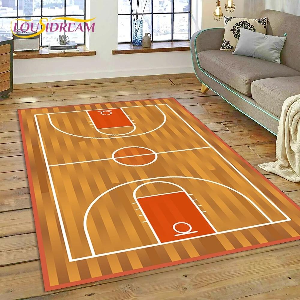 Rama boiska do koszykówki Dywan z kreskówek do sypialni, salonu, dekoracji sofy, duża dekoracja podłogi dla dzieci