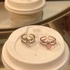 Love Sweet Double Open Ring Versatile Design Niche Premium Index Finger Ring Micro Adjustable Ring