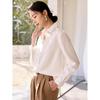 Women's Embroidered Lace Lapel Long Sleeve Shirt