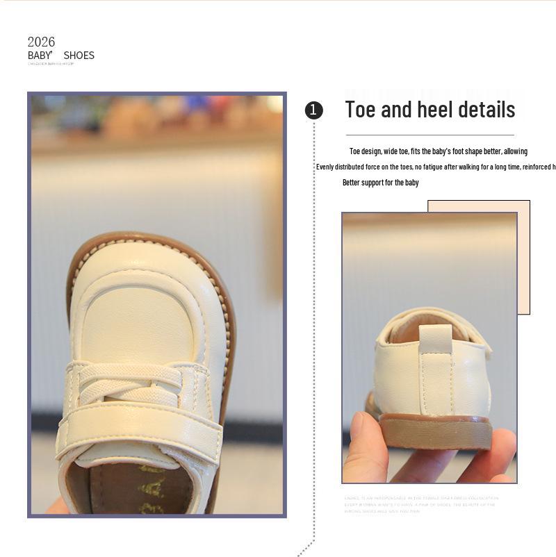 Infant Soft Sole Leather Walking Shoes for Boys & Girls, Breathable & Formal, Ages 1-3