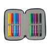 Real Madrid pencil case with equipment triple filled pencil case 37 pcs 412554857 multicolor