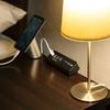 Sanwa Supply USB Charger, Outlet (1 Type-C Port + 3 USB A Ports), Clamp Type, Desk Mountable, Black, ACA-IP51BK