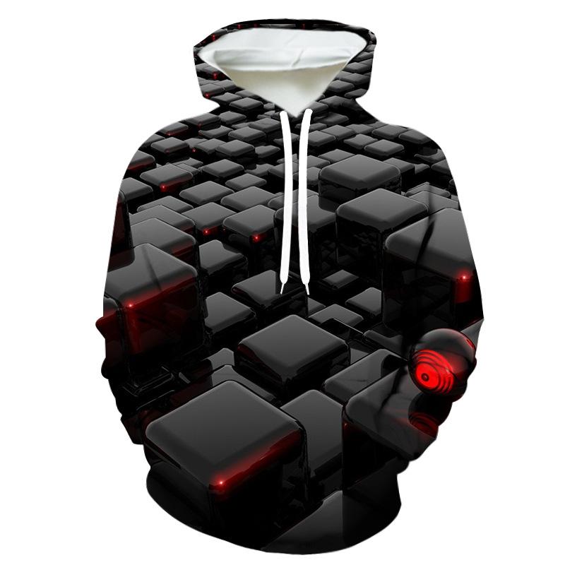 

Толстовка с капюшоном с 3D-принтом для мужчин, креативная серия Building Block, мужская толстовка с капюшоном, новая мода, повседневная, популярная, мужская, свободная, с длинными рукавами S