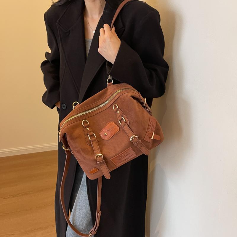 Small Retro Simple Leather Back Pack for Women Fashion Design Vintage Backpack 2024 Winter Trendy Back To School Bags