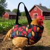 Washable Chicken Carry Bag for Nearby Errands, Canvas Transport Bag with Head-Out Opening and Reinforced Handles
