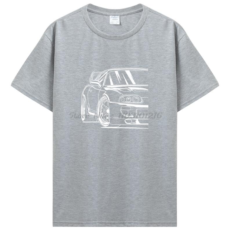 Oversized T-shirt Men Cotton T Shirt Race Car 2JZ JDM Tshirt Men's Clothing Oversized Unisex Tops Streetwear Tees