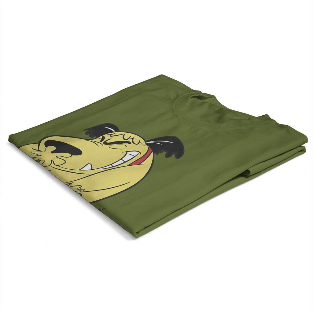 Maglietta Muttley da Uomo Cotone Vintage Maglietta Wacky Races Mutley Cartone Animato Cane che Ride Maglietta Maniche Corte Top Stampati