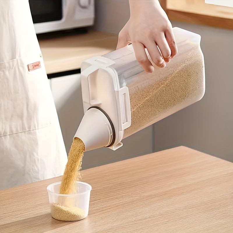 Family Airtight Storage Container for Grains, Nuts, Flour, and Rice - Kitchen Organizer and Pantry Accessory with Lid, Leak-Proof Food Storage Box