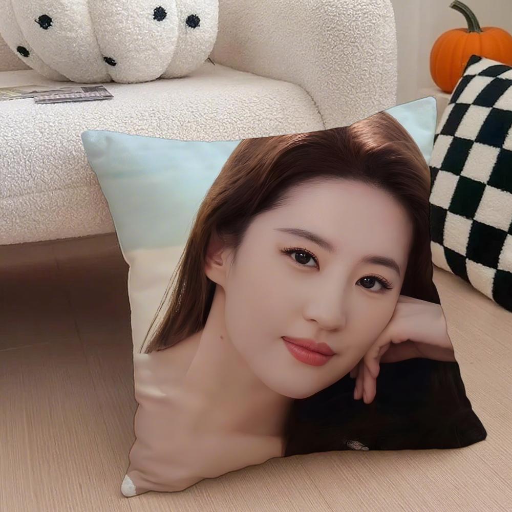 Elegant Beautiful Star LLiu Yifeixixis Cushion Cover Throw Pillow Cover Hidden Button Durable Polyester Chair Cushion