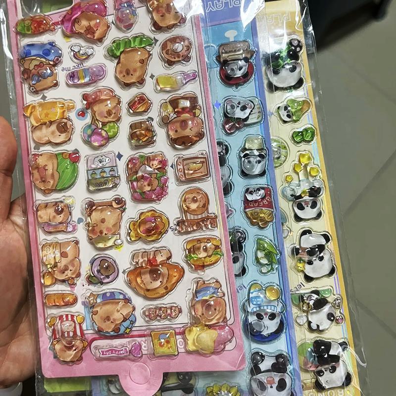 3d Chikawa Relief Crystal Stickers Children'S Diy Creative Decoration Crystal Stickers Phone Case Decoration Stickers Children'S