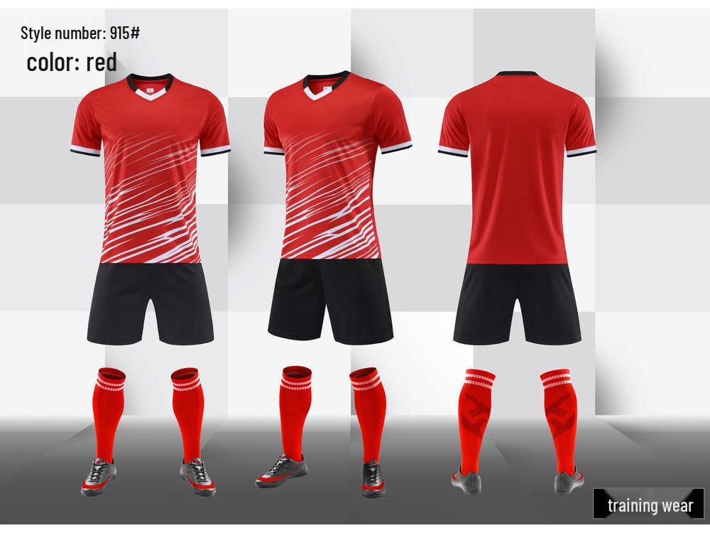 Customized Short Sleeve Football Jersey Set for Men, Women & Kids - Includes Number Printing for Team & Training