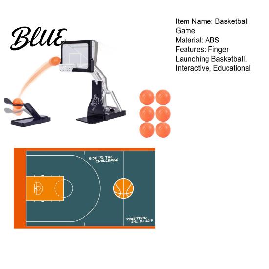 Kids Basketball Shoot Game Mini Launcher with 6 Balls  Interactive Board Desktop Games Game  Finger Launching Tabletop for Adults
