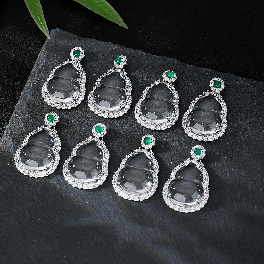 S925 Sterlingsilber Eiskristall Kürbis Anhänger Halskette - Elegante Schlüsselbein Kette, Perfekt für Qixi oder Geburtstagsgeschenk