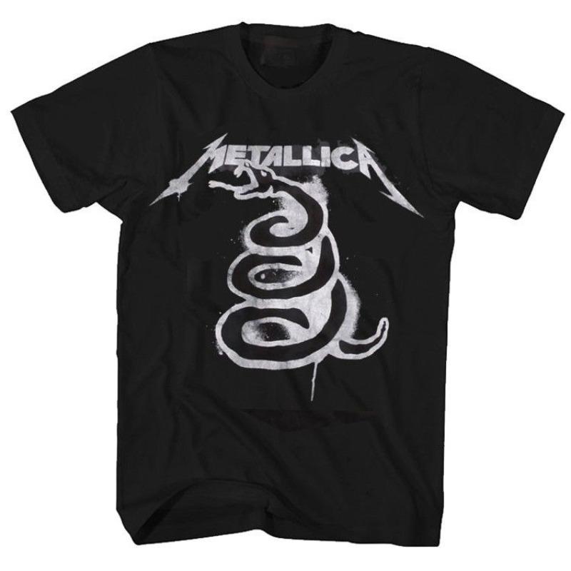 

Short Sleeved Round Neck Y2k Tshirt Men Clothing New in Top Tees Mens TShirt Camisetas METALLICA SKULL NEW BLACK Ropa Hombre S