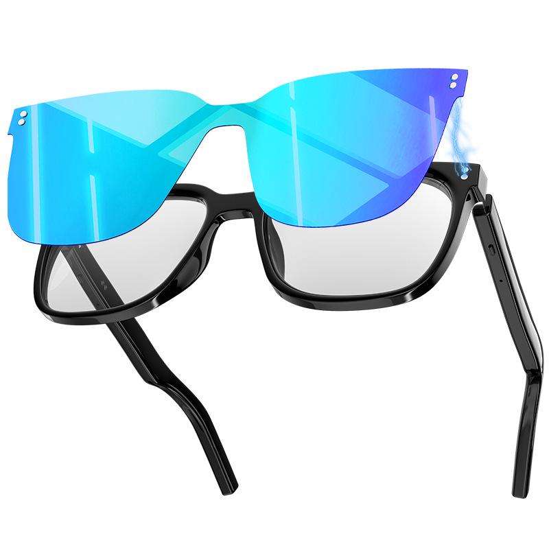 

M10 Pro A Cross-border Smart Bluetooth Glasses with Replaceable Magnetic Lenses, Anti-blue Light, and UV Protection.