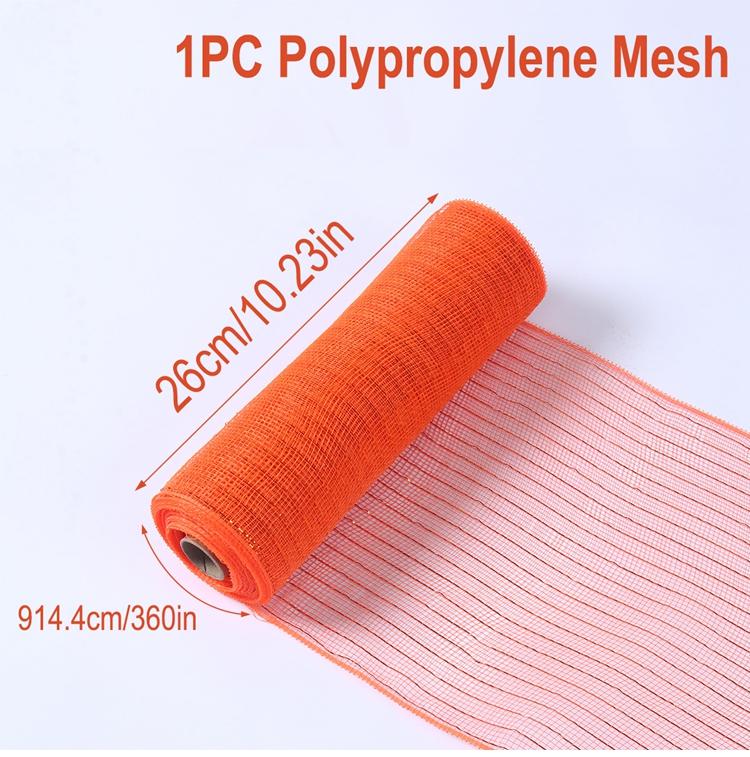 26 x 914 cm Poly-Netzband, Tüllrolle, Stoff für die Herstellung von Osterkränzen zum Selbermachen, Materialien für Blumenhandwerk, Verpackungen, Festivalbedarf