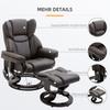 Relax Chair with Stool, 360 Degrees Rotatable TV Chair with Massage, Reclining Function, Massage Chair with Side Pocket, Recliner