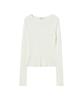JE NE SAIS QUOI Rib Cashmere Knit + Shawl Muffler Set_ Ivory