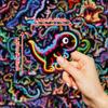 56 Neon Dinosaur Cartoon Graffiti Stickers Colorful Dinosaur Diy Guitar Skateboard Stickers