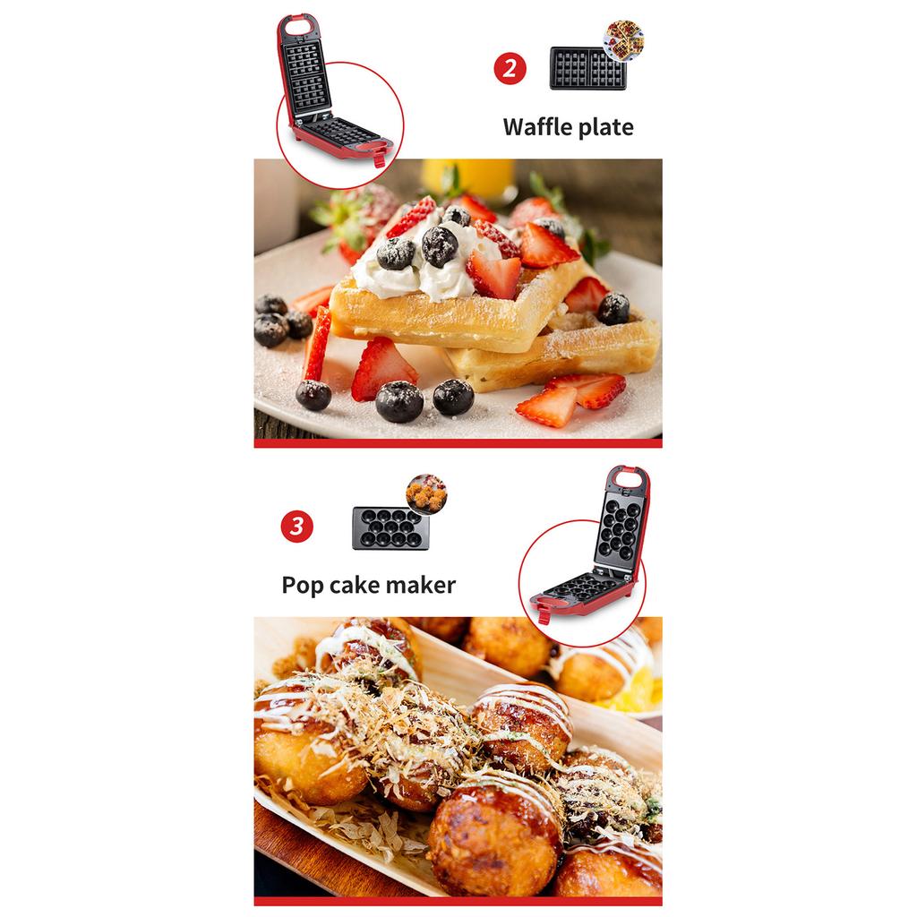 6 In 1 Donut Machine Waffle Machine Sandwich Machine Fried Dough Stick Machine Home Egg Tart Cake Breakfast Machine