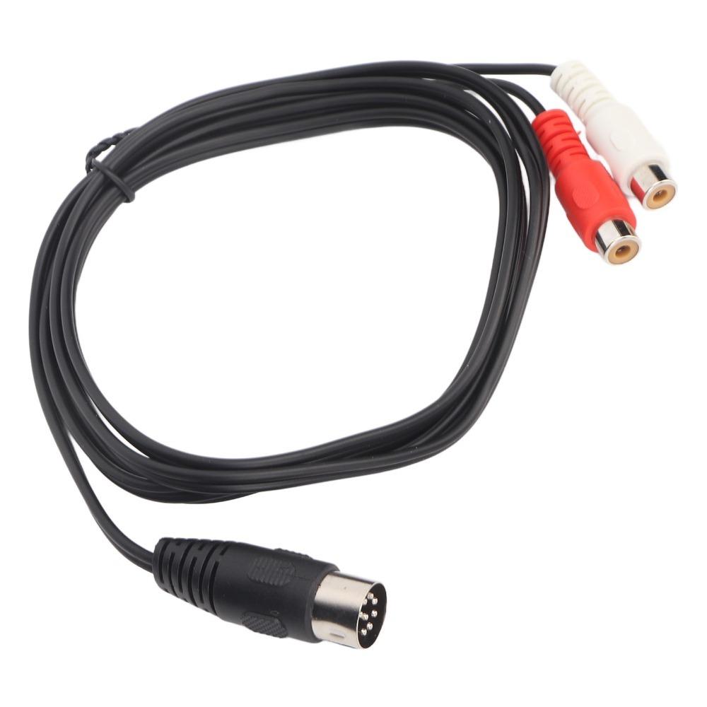 Plug and Play 8 Pin Din To 2RCA Adapter Professional 8 Pin Male To Female 2RCA  Sound Equipment