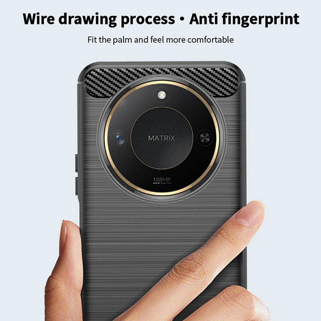 MOFI JK TPU Series-1 For Honor X60 5G Case Carbon Fiber Texture TPU Soft Phone Cover