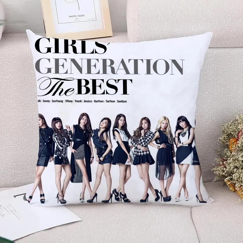 Decorative Pillowcases  Girls' Generation Pillow Cover Pillowcase Cushion Covers for Bed Pillows Sofa Cushions Pilow Cases
