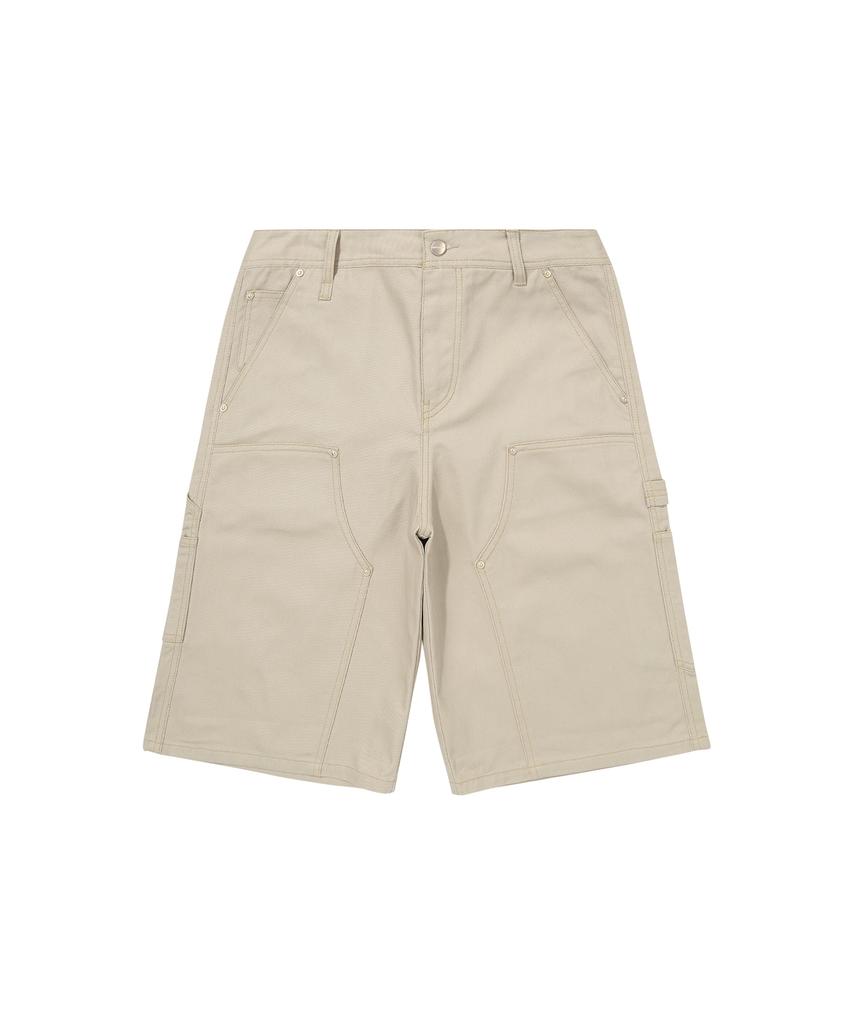 Syupeodeulai Cotton Carpenter Shorts Light Beige