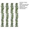 Artificial Eucalyptus Hanging Garland White Flowers Vines Fake Plants for Wedding Arch Wall Home Party Christmas Decor