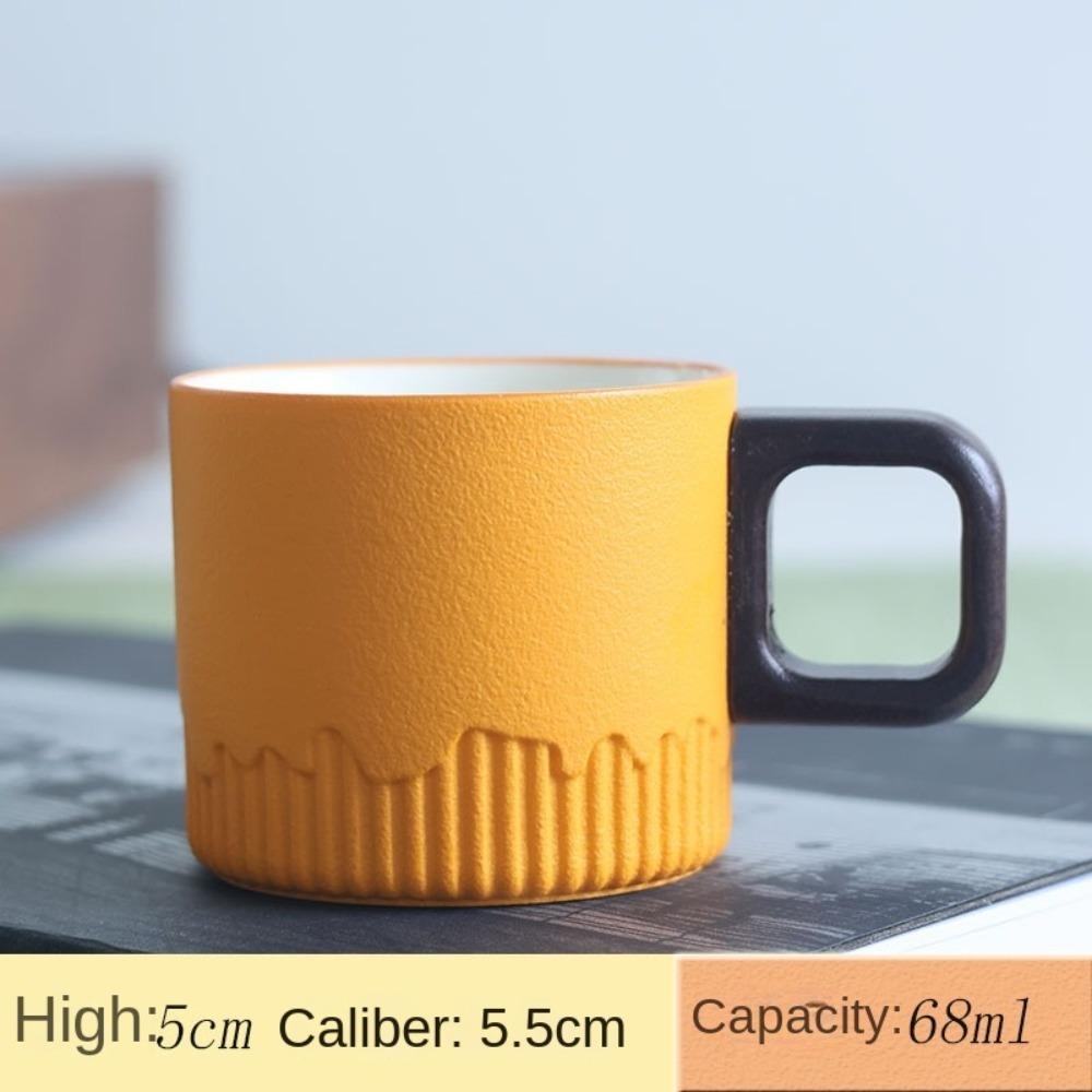 Creative Ceramic Retro Coffee Cup Handmade Wooden Handle Office Water Cup Kiln Design Filter Tea Mug Birthday Gift